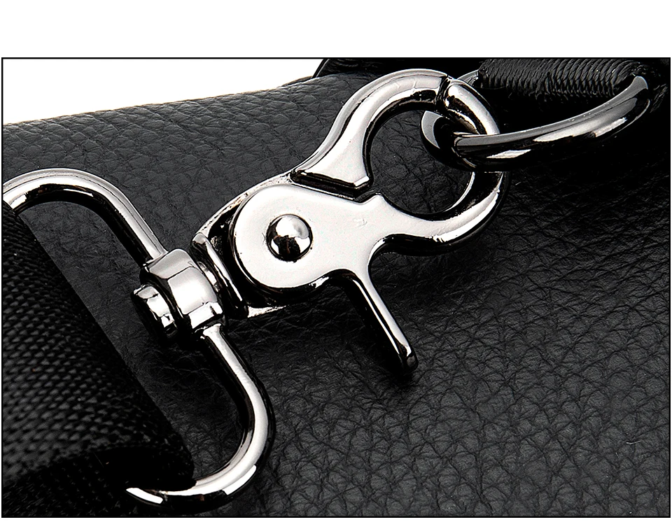  Men's Bag Fanny Pack Leather Travel Belt Bag Men Messenger Bags Casual Crossbody  Shoulder Bag for Men Chest Waist Pack 707 (15)