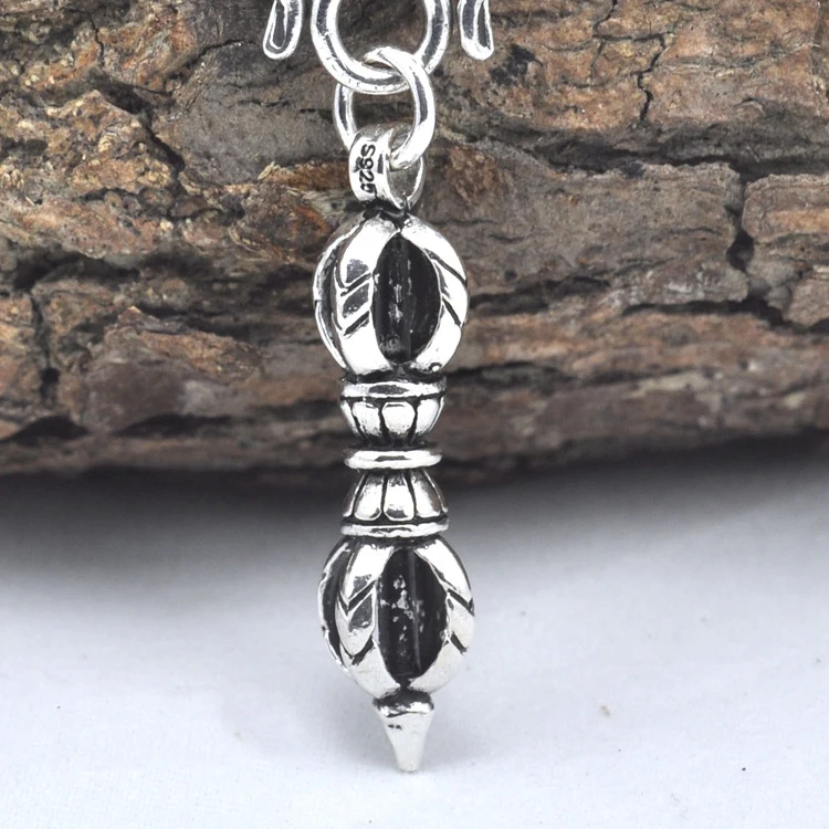Avoiding Evils Vintage Vajra 925 Sterling Silver Charm