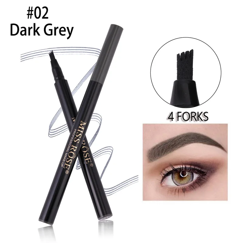 MISS ROSE Micro-engraved Eyebrow Pencil Natural Waterproof Liquid Eyebrows Pen Professional Makeup Eye brow Eyes Cosmetics