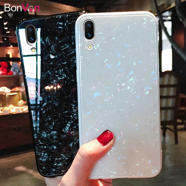 Cheap BONVAN Tempered Glass Case For Huawei P20 Pro p20 Dream Shell Glitter Hard Cover For Huawei P20 lite Soft Silicone Bumper Case Cheap BONVAN Tempered Glass Case For Huawei P20 Pro p20 Dream Shell Glitter Hard Cover For Huawei P20 lite Soft Silicone Bumper Case