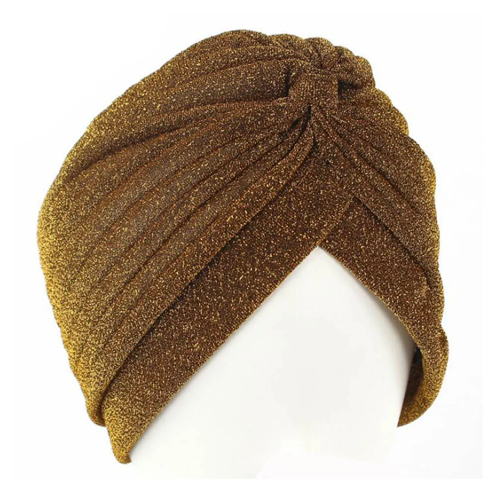 Женские мусульманский тюрбан блестящая форма хиджабы шапка после химиотерапии Кепка повязка для волос