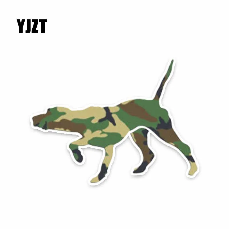 

YJZT 14.8*11.7CM Pointer Dog Personality PVC Car Stickers Decals C1-4003