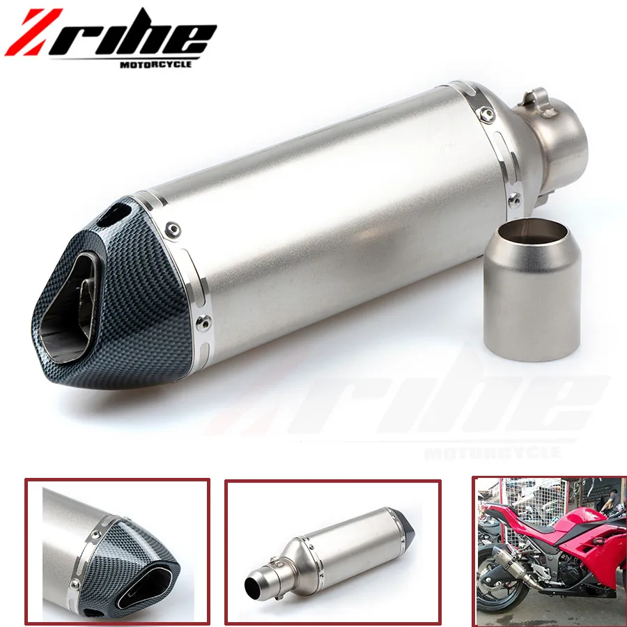 for 51mm Universal font b Motorcycle b font font b Exhaust b font Muffler Pipe Escape