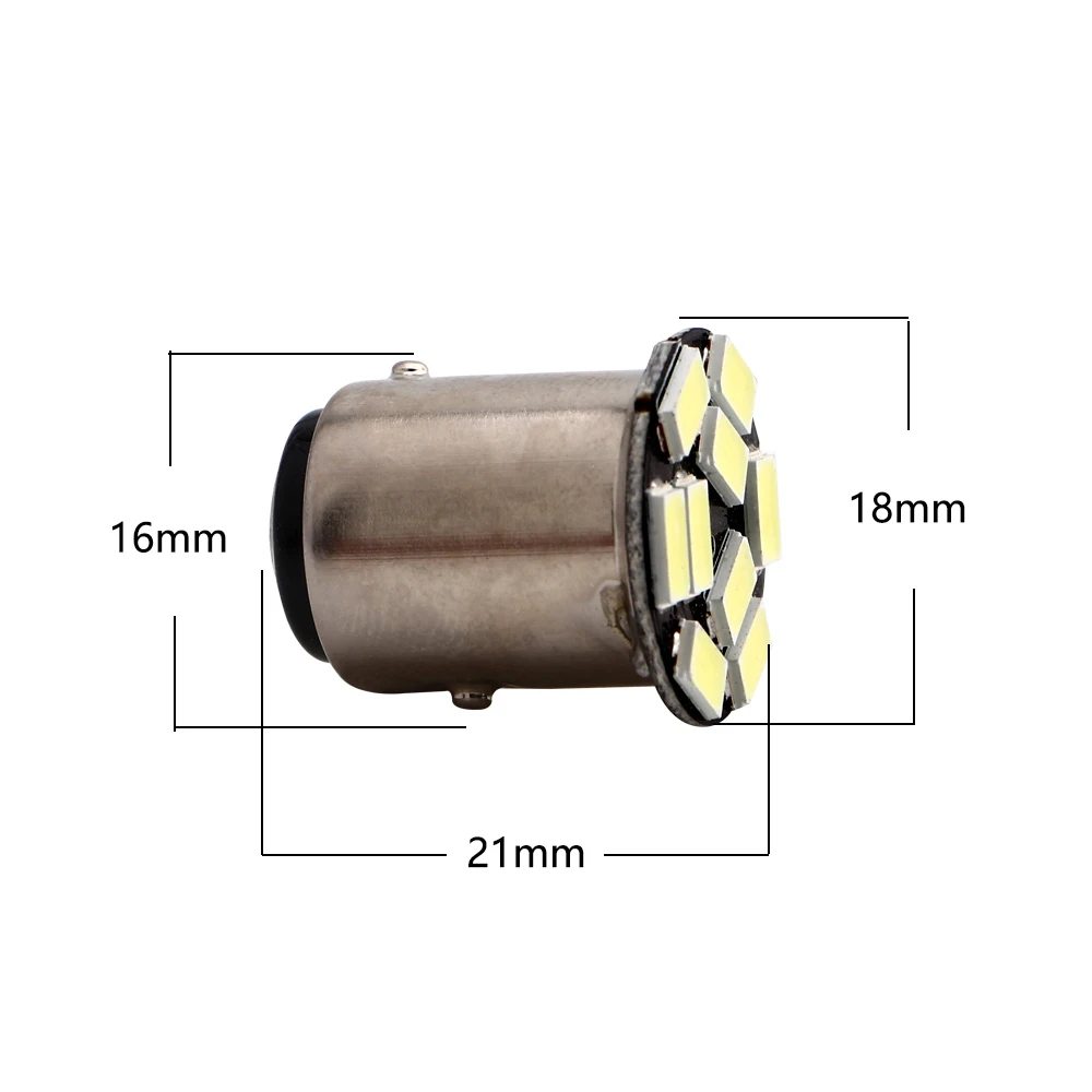 50 шт. S25 1157 BAY15D 5730 9 SMD DC 12 В бесплатная Автомобильная подсветка светодиодный