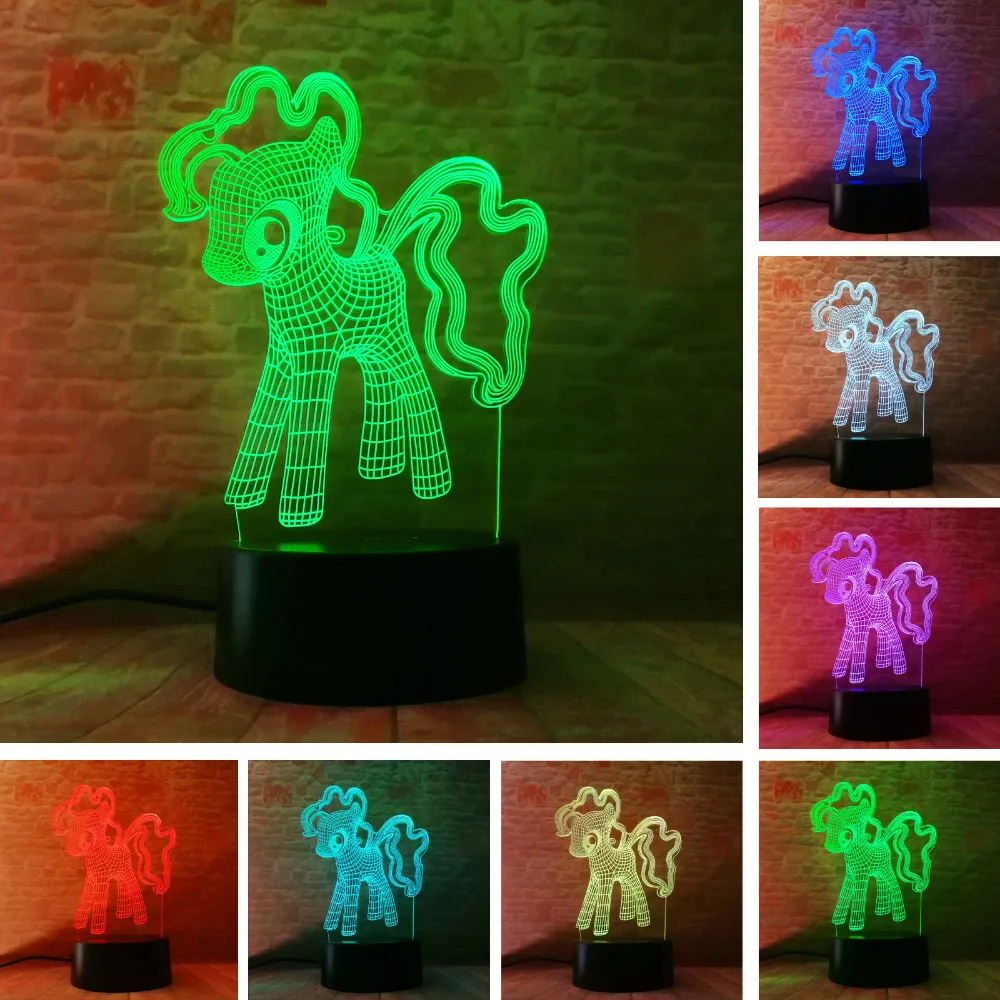 Ночник с креативным единорогом светодиодный ночник 7 цветов градиент USB