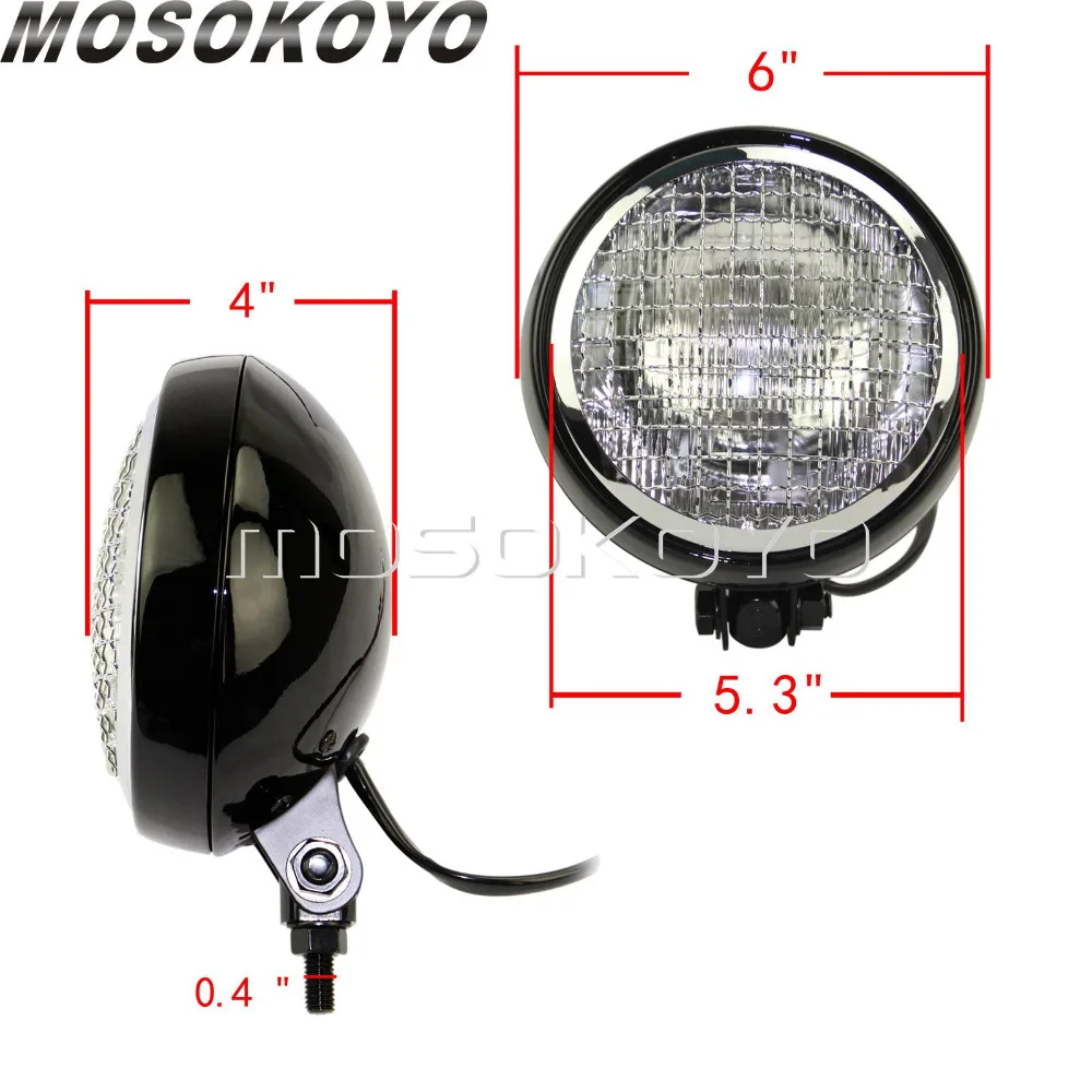 Налобный фонарь для Harley Cafe Racer Scrambler Triumph Chopper винтажный с герметичной балкой 5 75