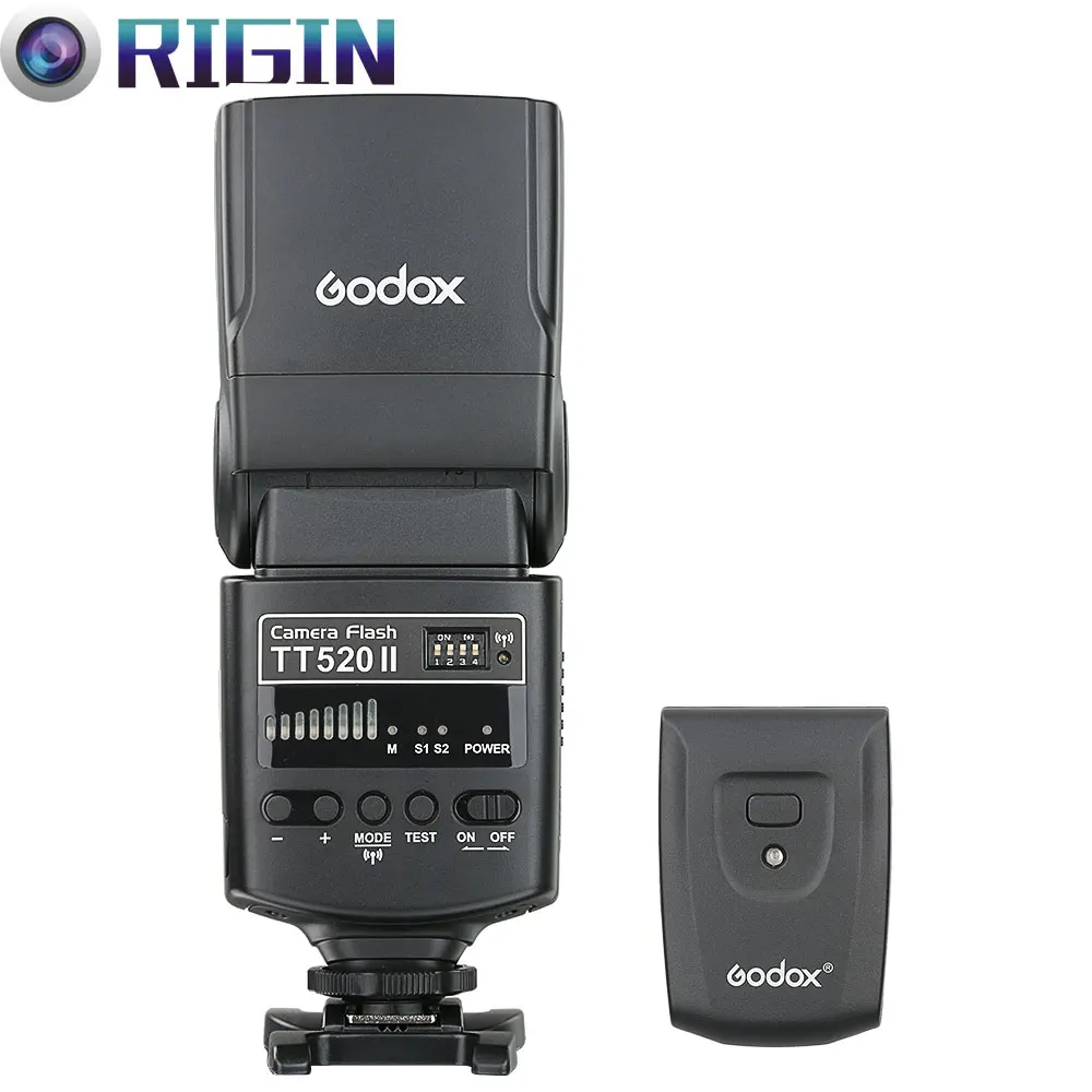 Godox вспышка для камеры TT520II GN33 со встроенной беспроводной передачей 433 МГц +