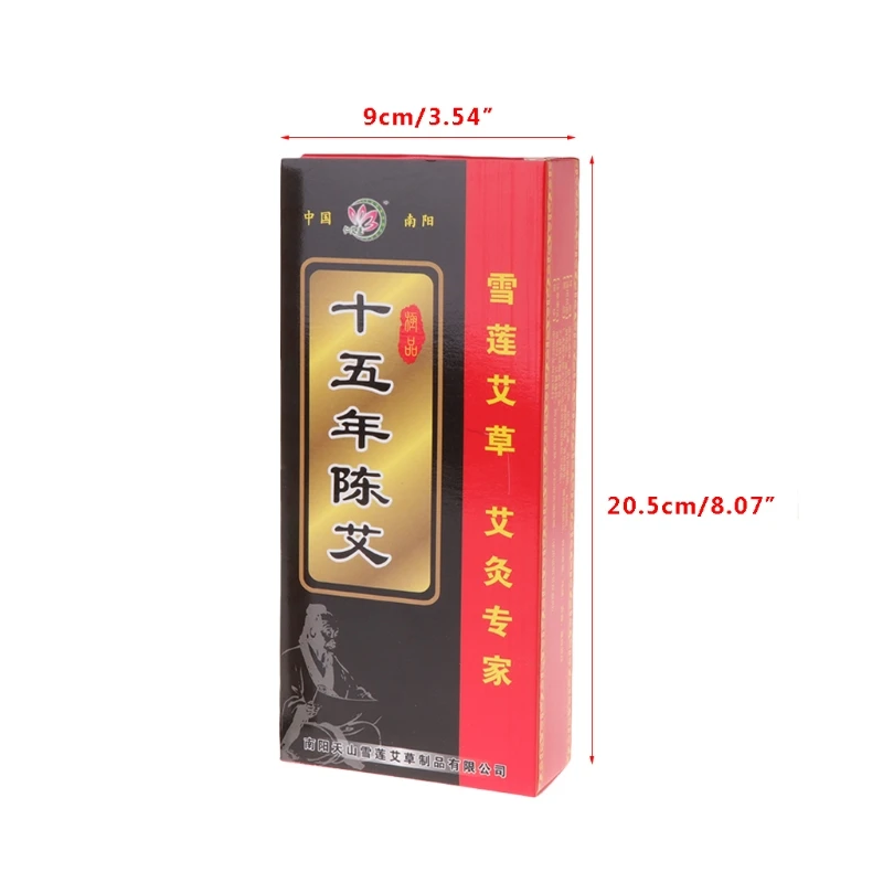 15 Years Aging Moxa Roll Stick Moxibustion Acupuncture Massage Therapy 10Pcs moxibustion box