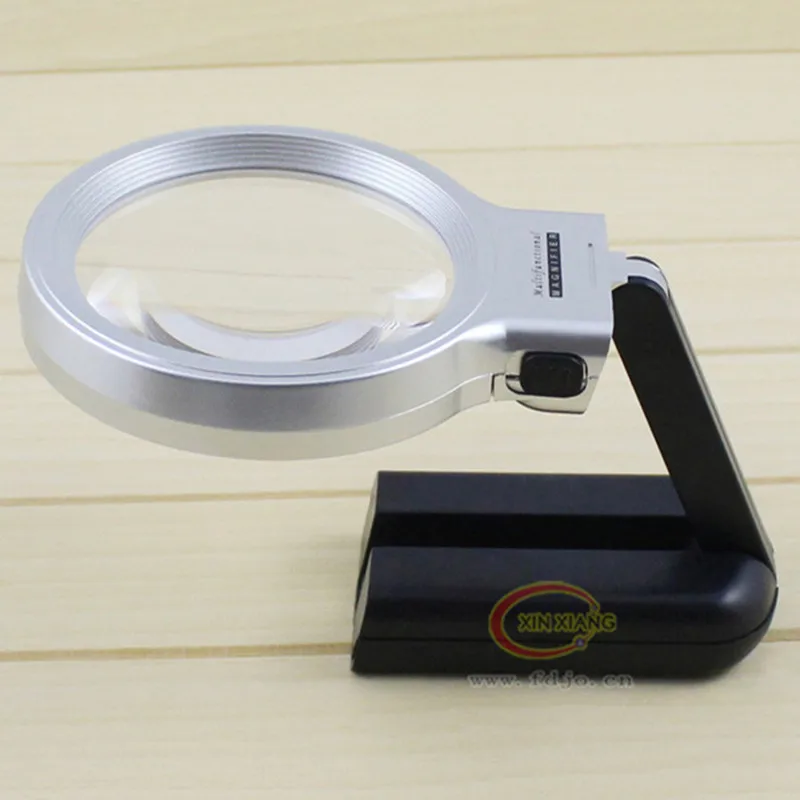 3X 10LED Light Foldable Jewelry Magnifiers Handheld Reading Loupe