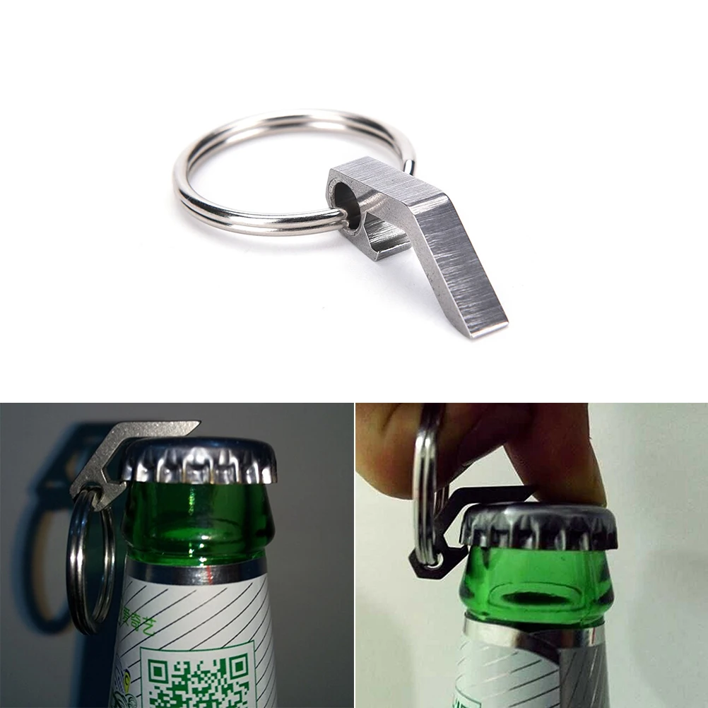 

1Pc Mini Practical lightweight bottle beer opener EDC Gear keyring pocket tool utility gadget Outdoor camp hike Kitchen Tools