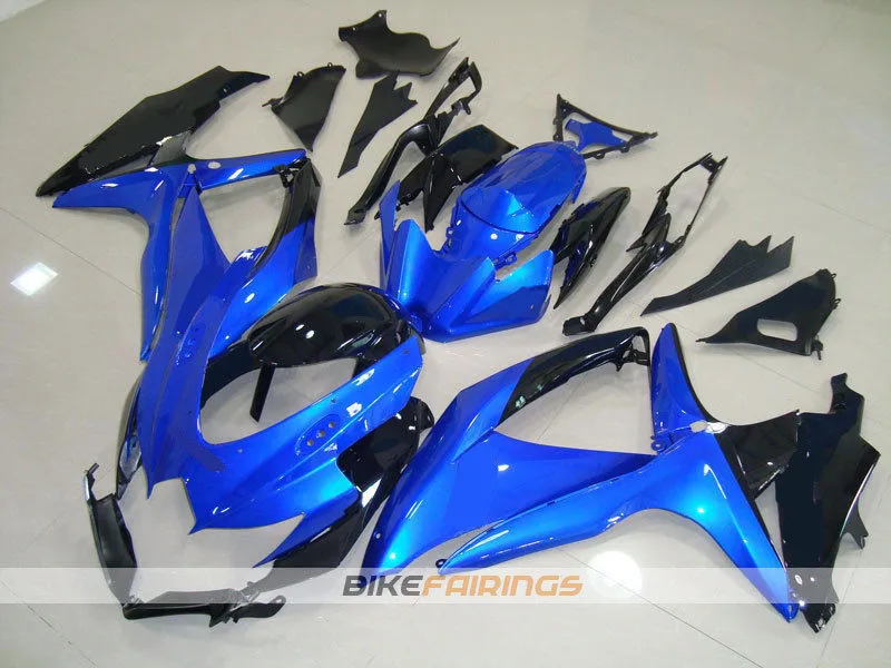 

3Gifts New ABS Fairings Kit Fit For SUZUKI GSXR600 GSXR750 08 09 10 R600 R750 K8 GSXR 600 750 2008 2009 2010 Custom blue black