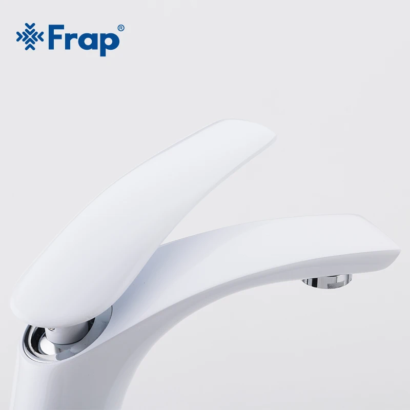 Online Frap 4 farben bad Becken Wasserhahn Bad Armaturen wasserhähne Solide Weiß schwarz Messing Cold   Hot Wasser Einzigen Handgriff Waschbecken mischbatterie