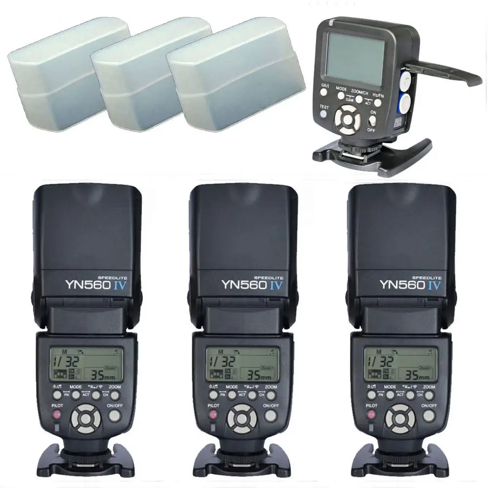 Yongnuo YN560TX LCD Wireless Flash Controller +3pcs YN560 IV Flash kit