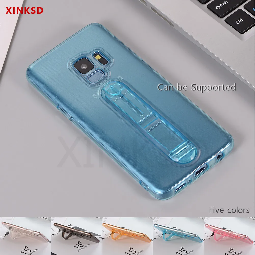 

Invisible silicon 3D stand case for samsung galaxy A5 A7 A8 2018 soft support cover for samsung j7 j5 j3 2017 j2 2016 2015 prime