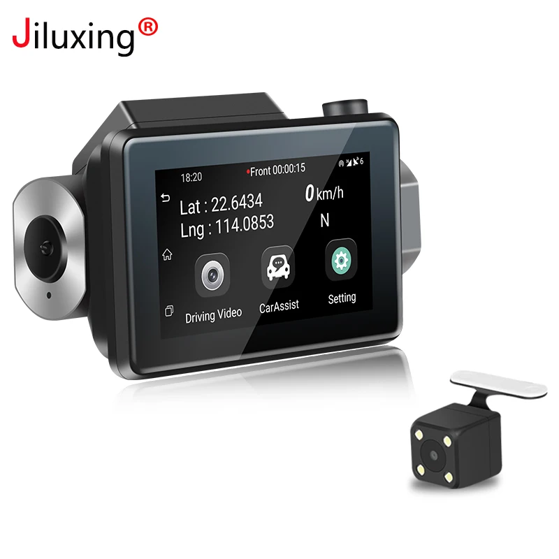 Jiluxing D11S " FHD 1080 P dvr автомобиля двойной объектив регистраторы 3g Wi Fi gps журнала ночное видение видеорегистратор drive регистраторы мониторы