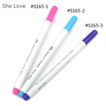 

Chzimade 3pcs Water Erasable Fabric Marker Pen Cross Stitch Sewing Stitch Markers Ink Patchwork Marking Pen DIY Needlework Tools