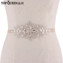 TOPQUEEN SJD-S121 Свадебные ремни ручной работы пояса эластичный пояс Свадебные Ремни Люкс Sash Вечеринка платья аксессуары