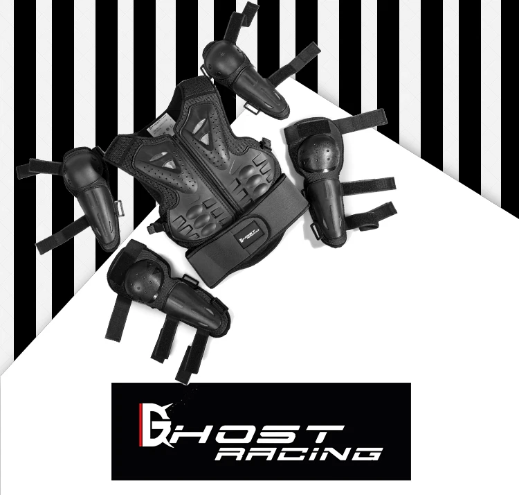 Защитное снаряжение дышащий мотоцикл полный корпус Защитное снаряжение позвоночник грудь/Езда на велосипеде набор одежды/гоночная защита - Цвет: Черный
