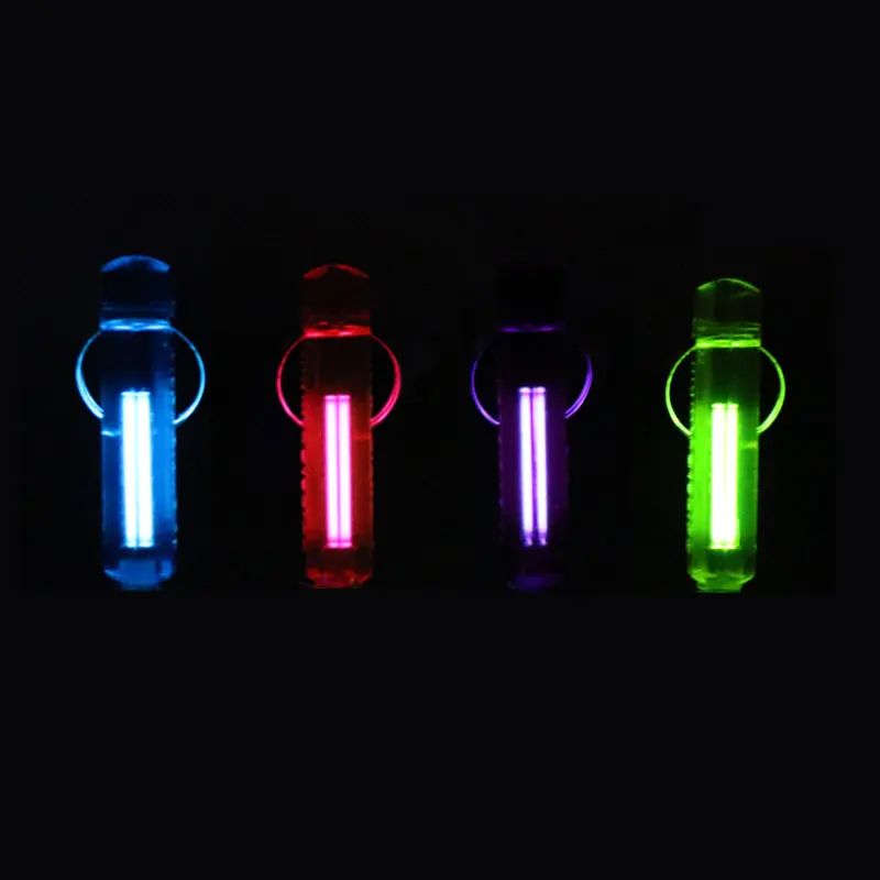 

Crystal Clear Nite Tritium Glowring Keychain Key Fob Night Automatic Light Self Luminous Fluorescent Tube Tritium EDC
