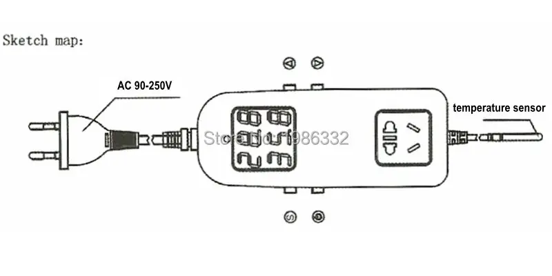 WS16 ЕС Plug AC85-250V 10A аквариум интеллектуальный цифровой Температура разъём контроллера микрокомпьютерный термостат переключатель 110 V 220 V