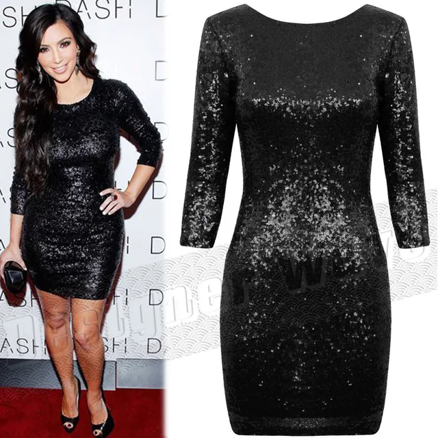 Little Black Sequin Dress