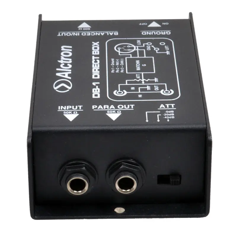 

Alctron DB-1 DI Direct Box New Arrive, Passive Stereo DI Direct Box - 1 Channel Professional DI Boxes