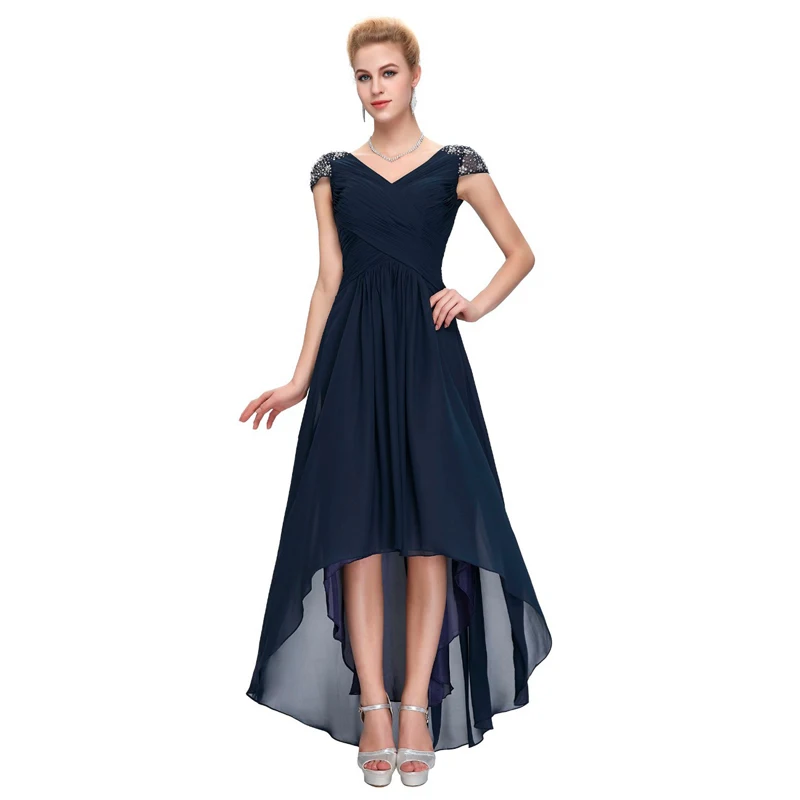 Longue Robes Mousseline Soirées Up Élégant De Soie Nouvelles cou Femmes Proms Parti V Gala Cérémonie Gratuating Diamants 71 Pour Marine Robe En Bleu 2018 Date qvCwER