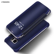 Зеркало Clear View Smart Case для Samsung Galaxy S8 S8 плюс кожаный чехол для Samsung S7 S7 край флип телефон Чехлы Капа