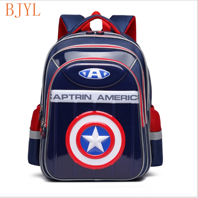 

Children School Bags for boy Girls Captain America Ladybug Printed Shoulder Backpack Students Bookbag Teenager Satchel
