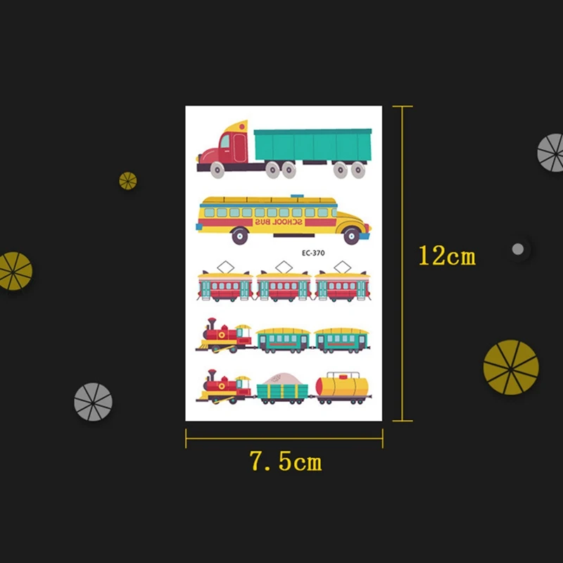 Крутая мультяшная временная татуировка с красными машинками, наклейка для мальчика, ребенок, фильм, тату, дети, боди-арт, Водная передача, поддельные татуировки, наклейки