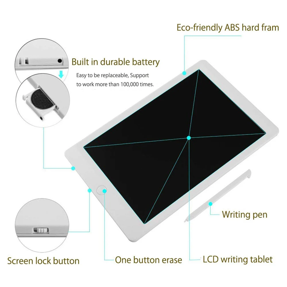8,5 дюймовый ЖК-планшет, цифровые графические планшеты, электронные блокноты для рукописного ввода, доска для рисования+ ручка для детей, детей, письма
