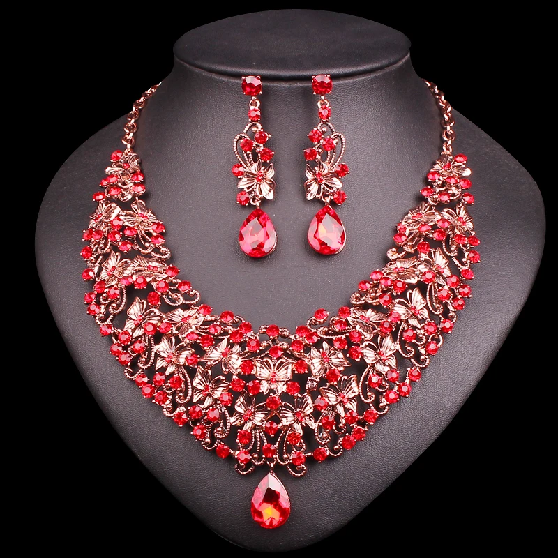 Buy Fashion Butterfly Necklace Earring Sets Vintage