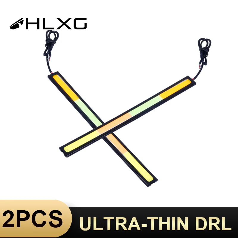 HLXG светодиодный DRL 2 шт. 17 см многоцветный DC 12 В универсальный дневной ходовой