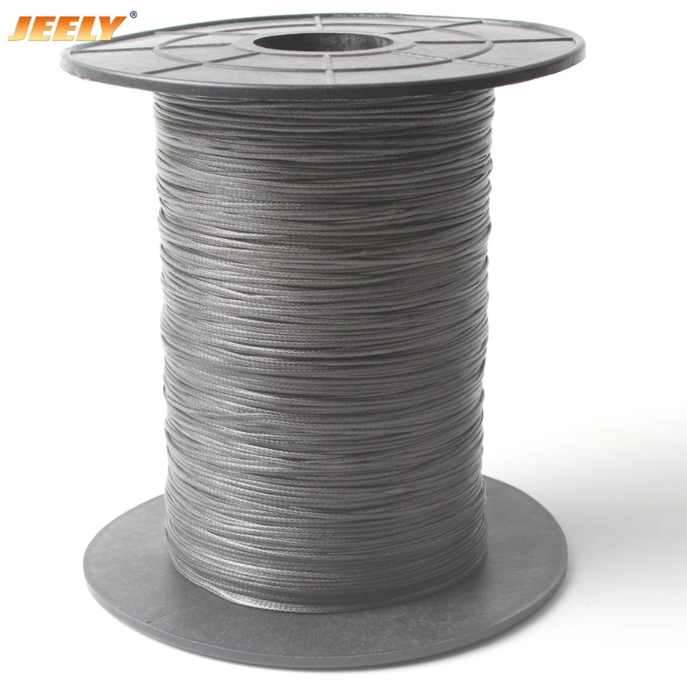 

JEELY Extremely Strong 1.2mm 4 Strand Towing Winch Rope UHMWPE 350lbs 500M Cord
