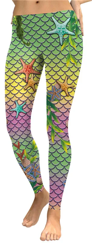 Green mermaid scales legging starfish (1)