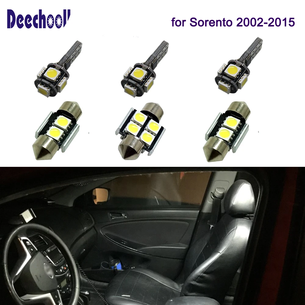 Buy deechooll 9pcs LED Car Bulb for Kia Sorento 2002 2015,Canbus Interior Light
