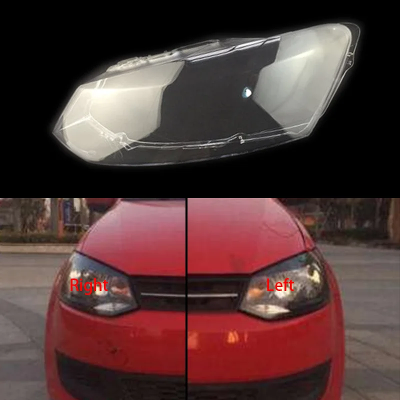 

For VW POLO hatchback 2011-2013 front headlamps transparent lampshades lamp shell masks headlights cover lens Headlight glass