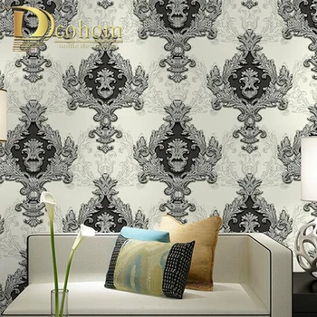 

Grey Gold Textured Luxury Classic 3D Damask Wallpaper For Bedroom Living Room Home Decor Waterproof Vinyl PVC Wall Paper Roll