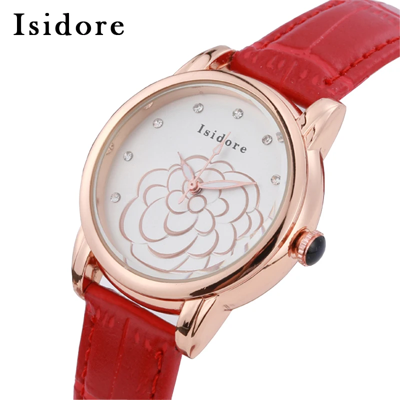 Brand Luxury Women Red Watches Fashion Casual Quartz Ladies Watch Super Soft Leather Relojes Mujer Waterproof