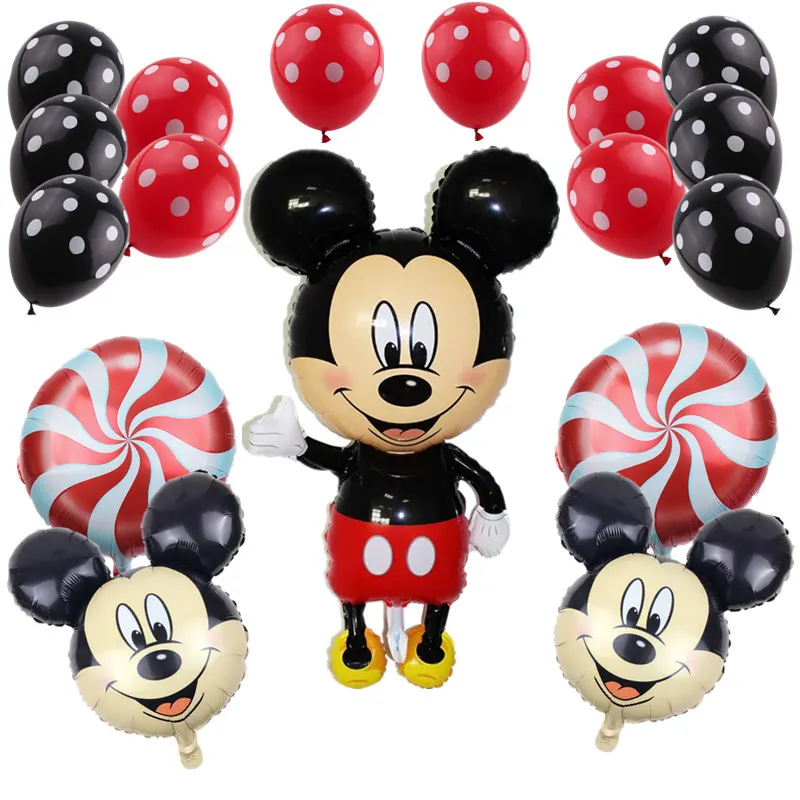 

GOGO PAITY New 17pcs/lot Mickey Minnie Series Set Balloons Children's Day Party Decoration Decorative Balloons Wholesale