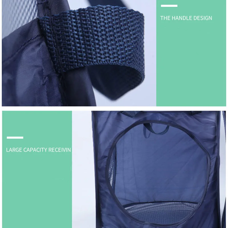 سلة الغسيل كبيرة قوية شبكة المنبثقة تخزين الملابس سلة سهلة لفتح و أضعاف لعبة سلة التخزين