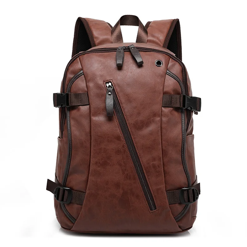 Винтажный Мужской рюкзак модный стиль из искусственной кожи сумки для школьников и студентов дорожные рюкзаки
