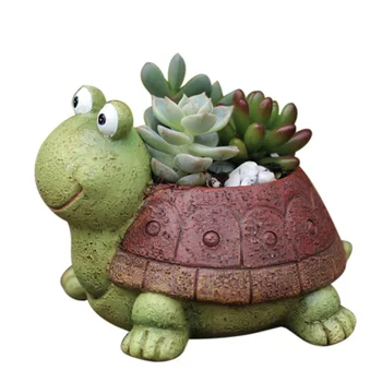 

Tortoise Shape Succulents Flower Pot Flowerpot Cartoon Animal Nursery Pots Fun Home And Desktop Decoration Garden Supplies