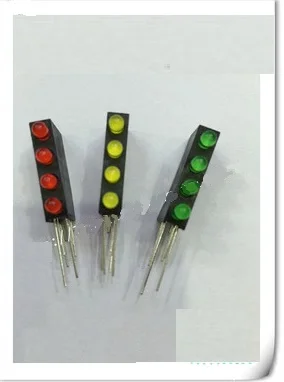 Free shipping 100pcsLED lampholder / 4 holes 3MM red/yellow bright Lamps LED black square seat with lights /curved legs | Лампы и