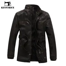 Kenntrice осень зима для мужчин кожаные тренчи для женщин пальто длинный двубортный бренд овчины мех животных Jaqueta Couro кожаная куртка