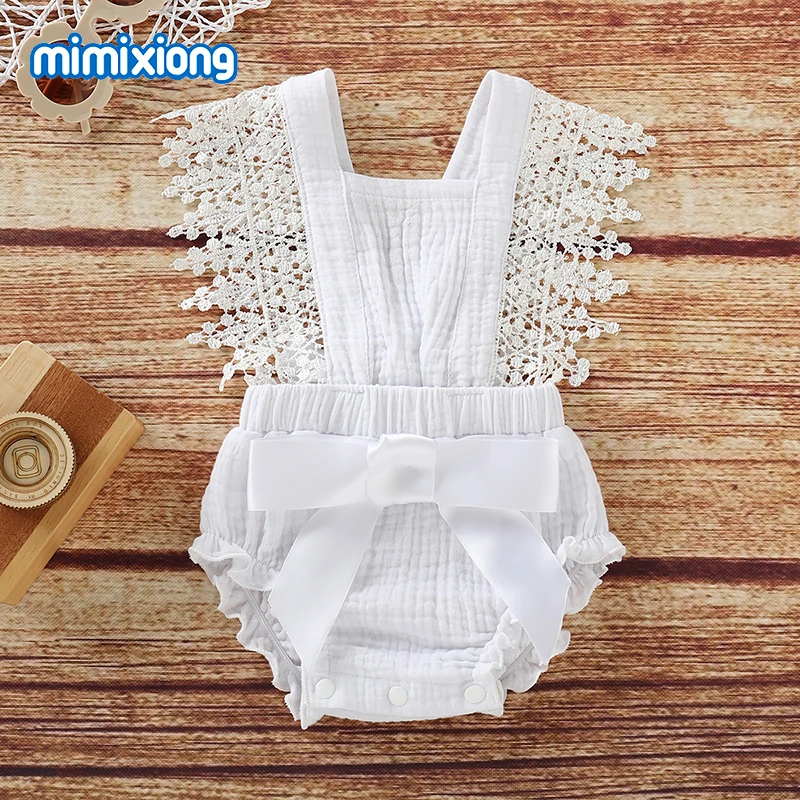 Baby Girls Summer Clothes Fashion Sleeveless Newborns Bebes Onesie Tops Candy Color Toddler Kids Coveralls Children's Jumpsuits