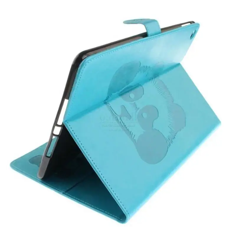 3D тиснение панда Фолио флип чехол для ipad Air 2 Чехол Apple 6th поколения подставка