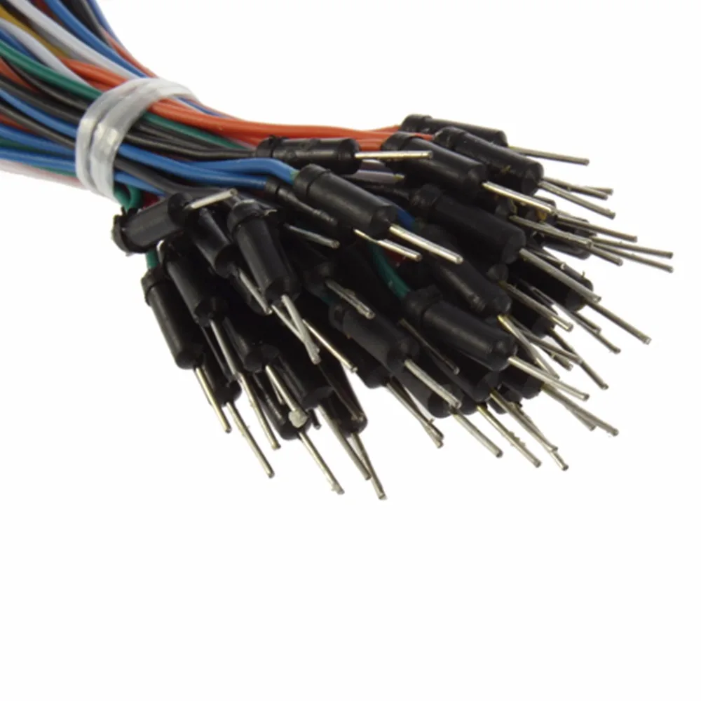 65pcs Breadboard Jumper Cable Wire Mix Color Male to Male Solderless