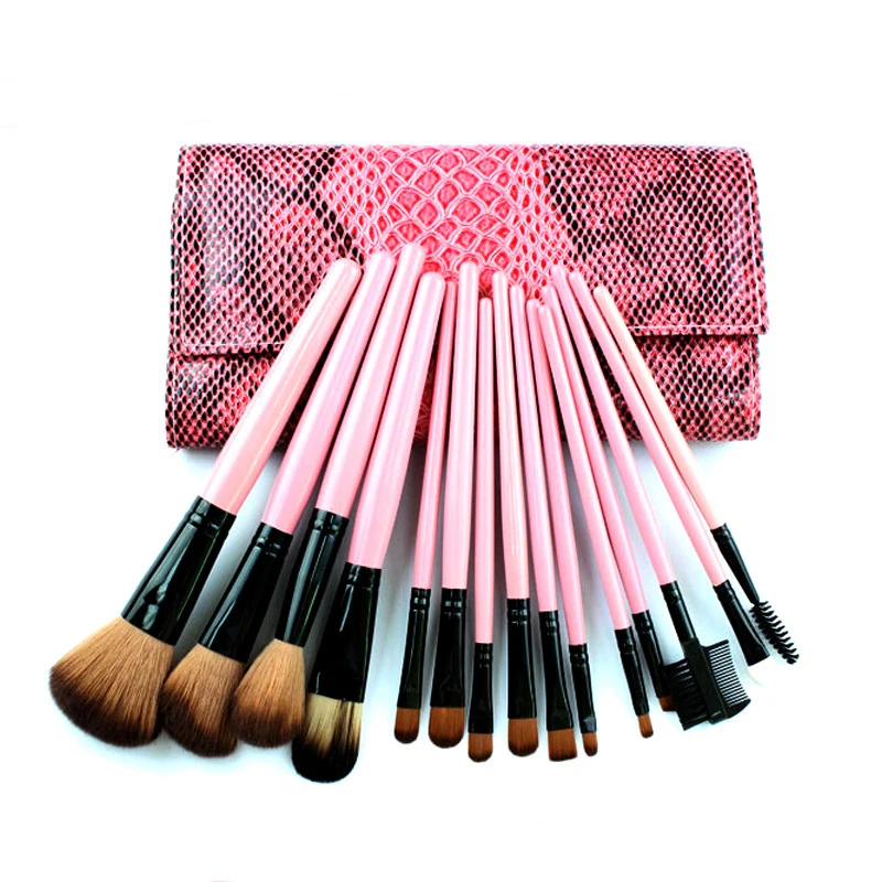 

Professional 15Pcs Makeup Brush Foundation Eyeshadow Eyeliner Lip Make Up Eye Cosmetic Brushes Set With Bag
