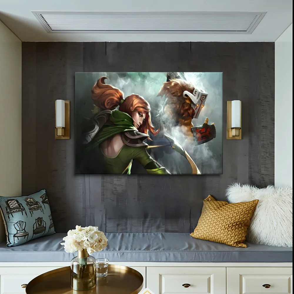 

1 Panel Windranger And Juggernaut Dota 2 Game Heroes Canvas Painting Framework Or Framless Modern Home Decorative Wall Artwork